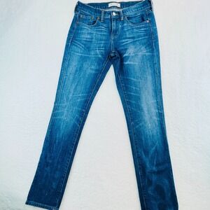 Madewell Womens 24 Actual Sz 28x39 Blue Slim Boyjean Distressed Denim Jeans